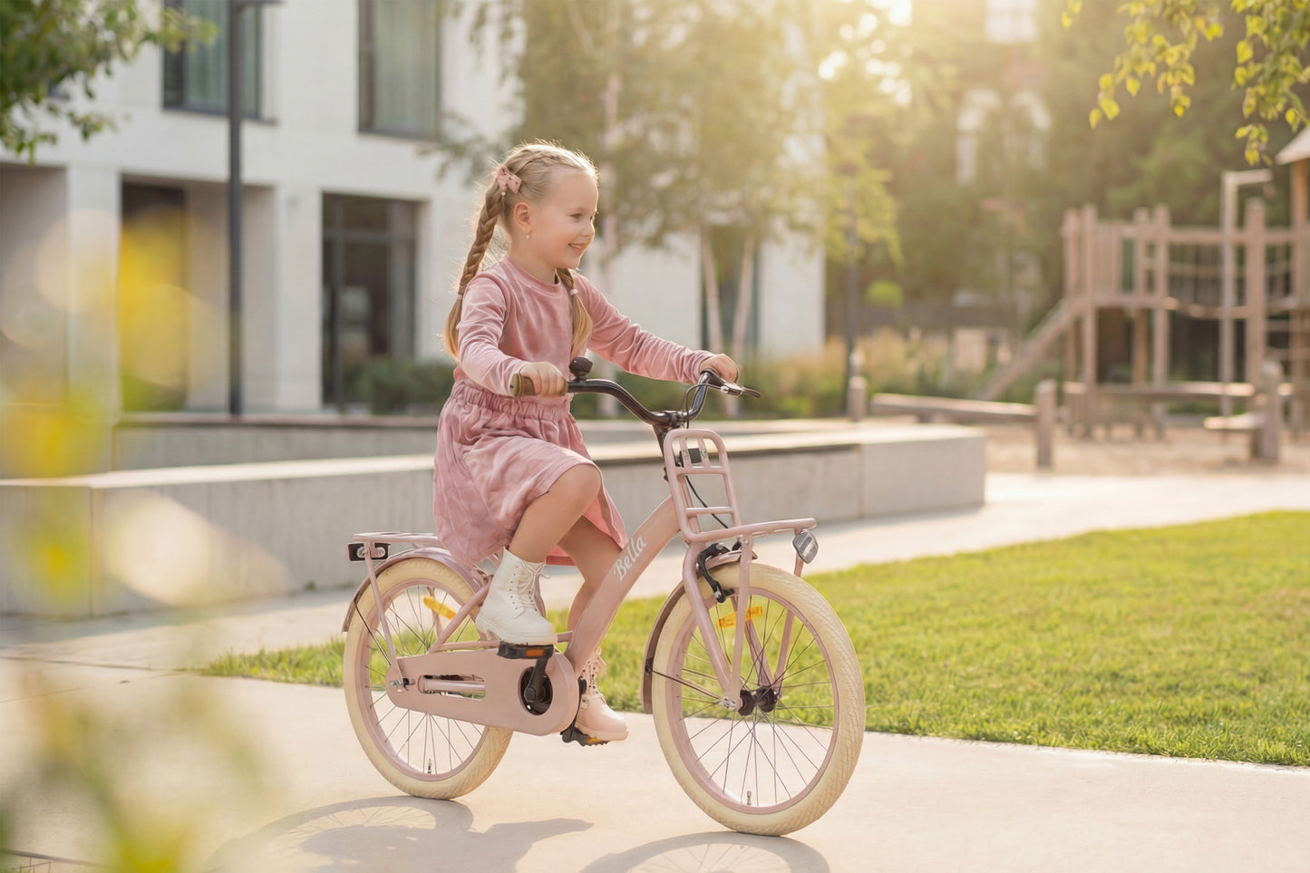 Bella meisjesfiets Zalm 20 inch