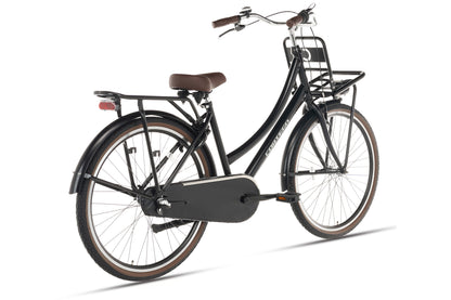 Cargo Meisjesfiets 26 inch - 3 Versnellingen - Mat-Zwart
