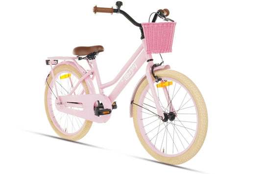 Liberty meisjesfiets Roze 20 inch + mand