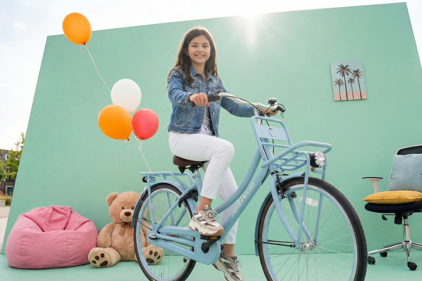 Cargo Meisjesfiets 24 inch - 3 Versnellingen - Blauw