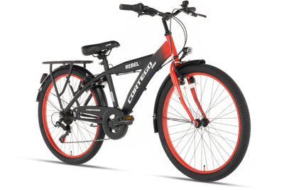 Rebel Jongensfiets 24 Inch Rood - 6 Versnellingen