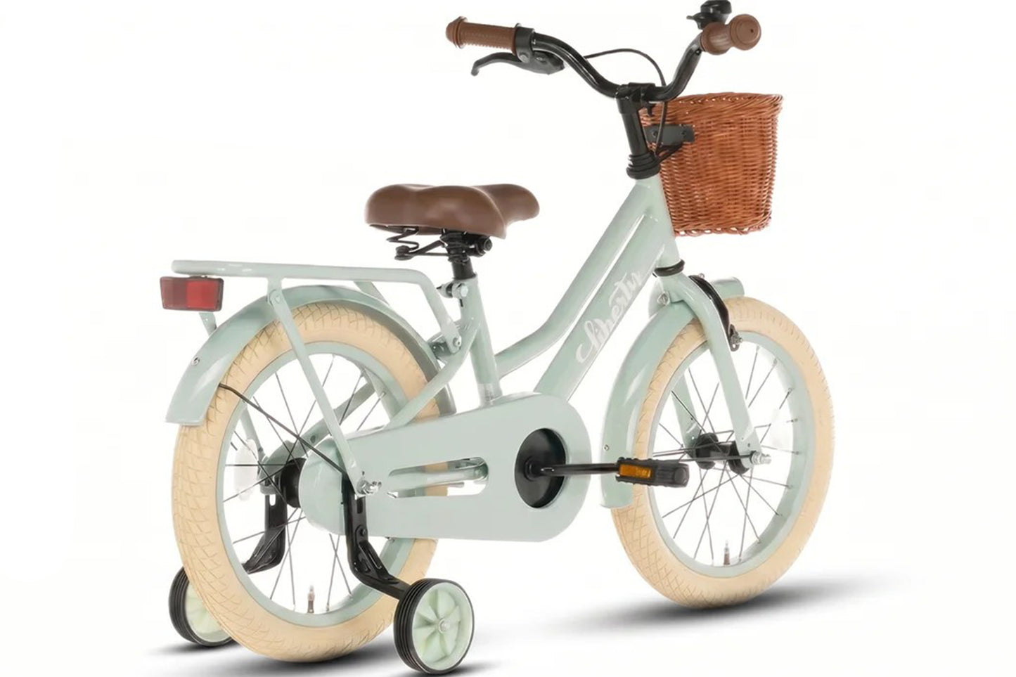 Liberty girls' bicycle Green 14 inch + basket