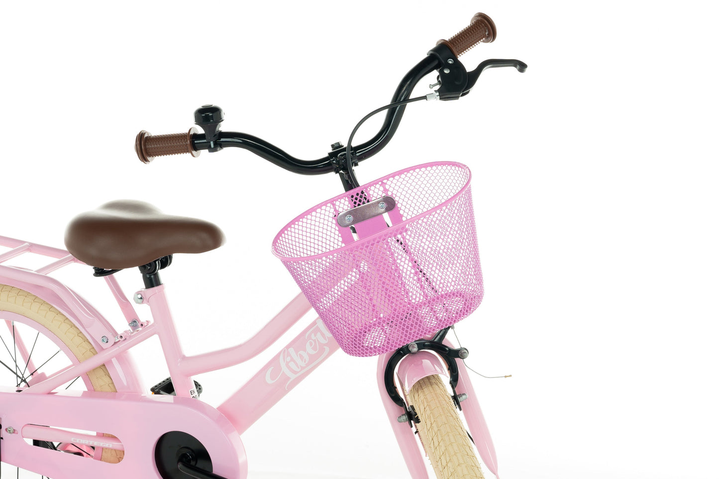 Liberty meisjesfiets Roze 16 inch + mand