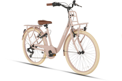 Excellent Meisjesfiets 24 inch - 7 Versnellingen - Zalm