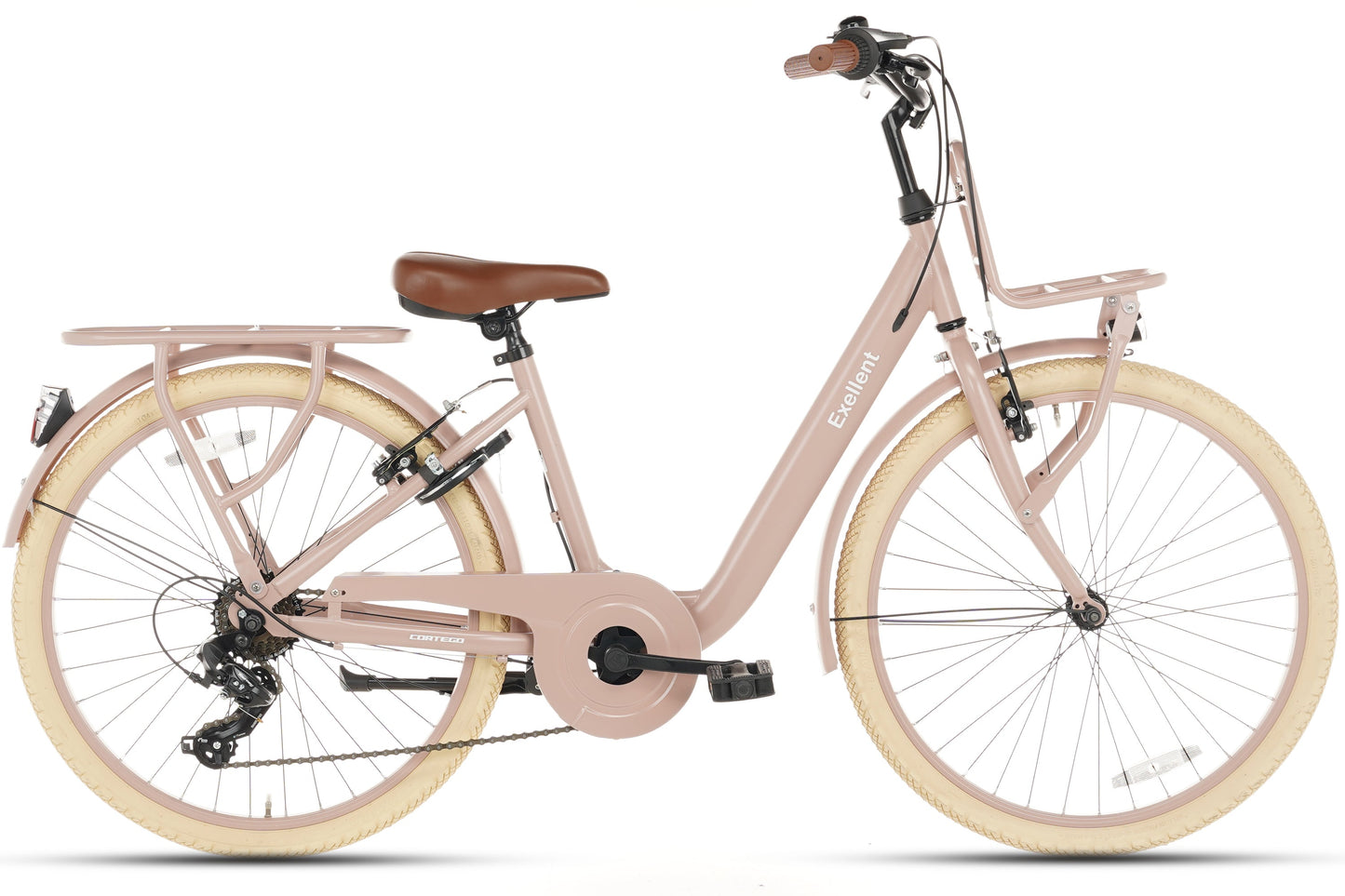 Excellent Meisjesfiets 24 inch - 7 Versnellingen - Zalm