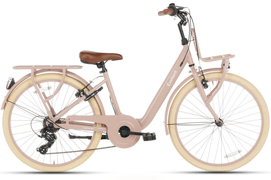 Excellent Meisjesfiets 24 inch - 7 Versnellingen - Zalm