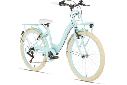 Flora Meisjesfiets 24 inch - 6 Versnellingen - Blauw