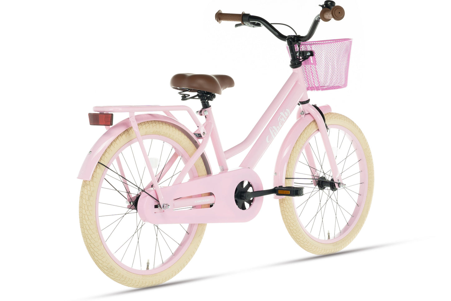 Liberty meisjesfiets Roze 22 inch + mand