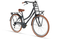 Transporter Meisjesfiets 24 inch - 7 Versnellingen - Mat-Zwart