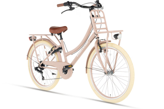 Transporter Meisjesfiets 22 inch - 7 Versnellingen - Zalm