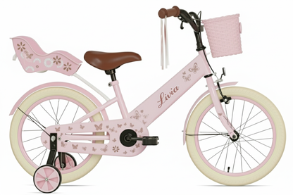Livia meisjesfiets Roze 16 inch