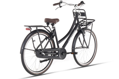 Cargo Meisjesfiets 26 inch - 3 Versnellingen - Mat-Zwart