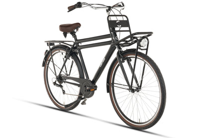 Transporter Herenfiets 7 Versnellingen Mat-Zwart