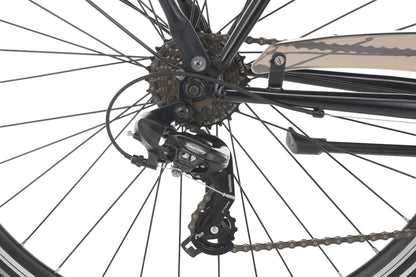 Premium D7 Men's Bicycle 7 Gears Matte Black