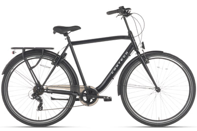 Premium D7 Men's Bicycle 7 Gears Matte Black
