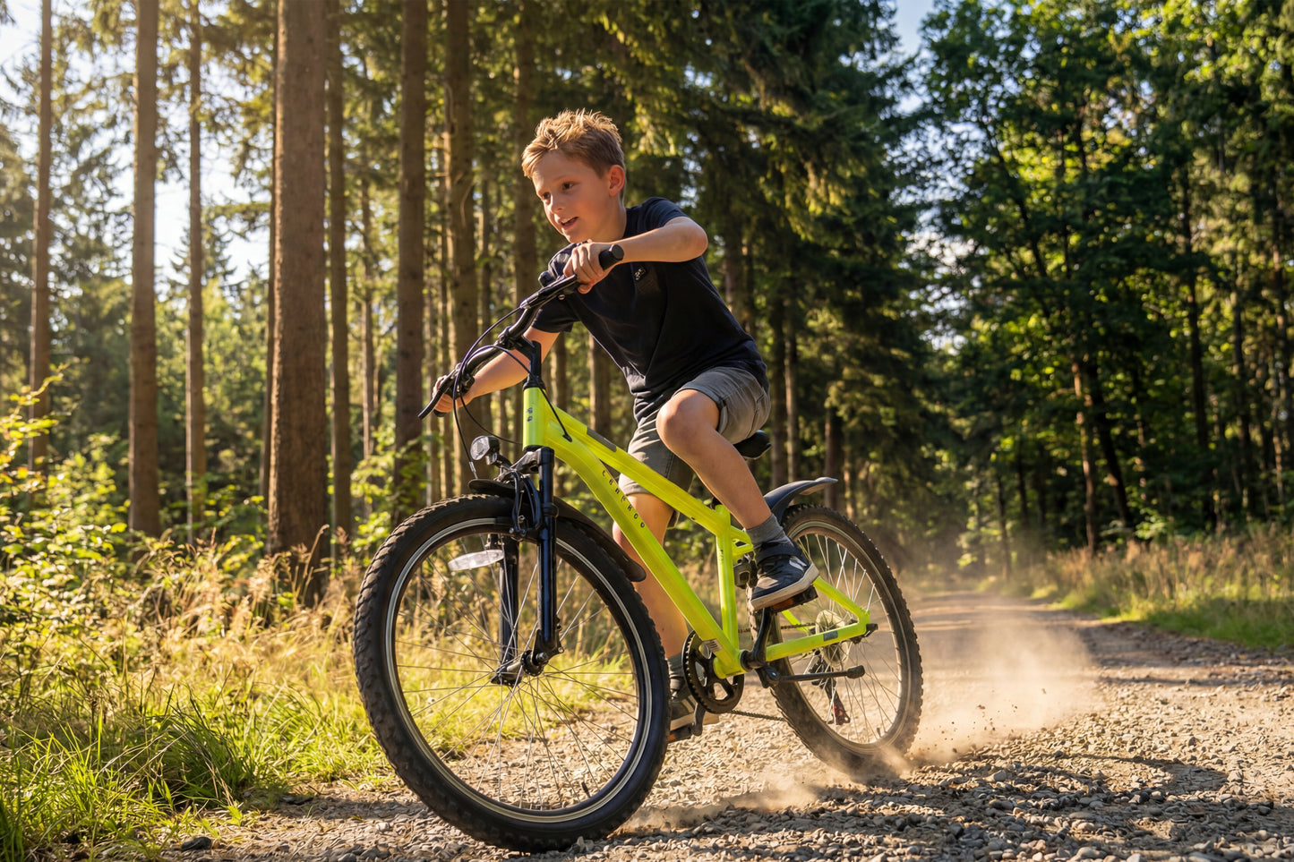 Ranger Plus 7-speed boys' bicycle 24 inch fluorescent yellow